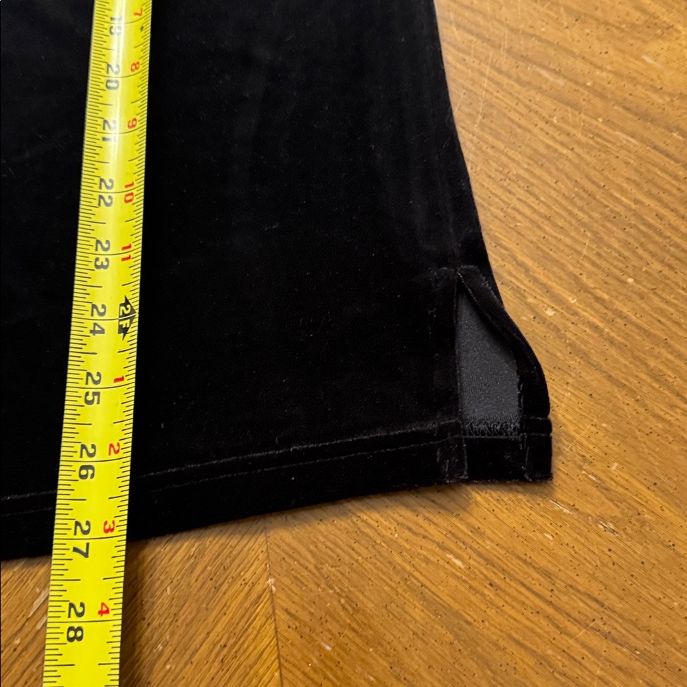 Vintage 90s Velvet 2-Piece Set Pull on Pants Sleeveless Top Black M Yi Lin EUC - Picture 7 of 14